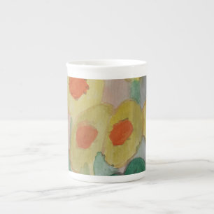 Abstrakte Sonnenblumen Knochen-China-Tasse Prozellantasse