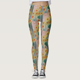 Abstrakte Sonnenblumen Leggings
