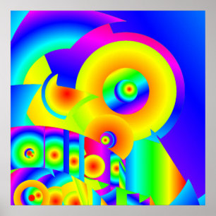 Abstrakte Sonnenblumen Poster