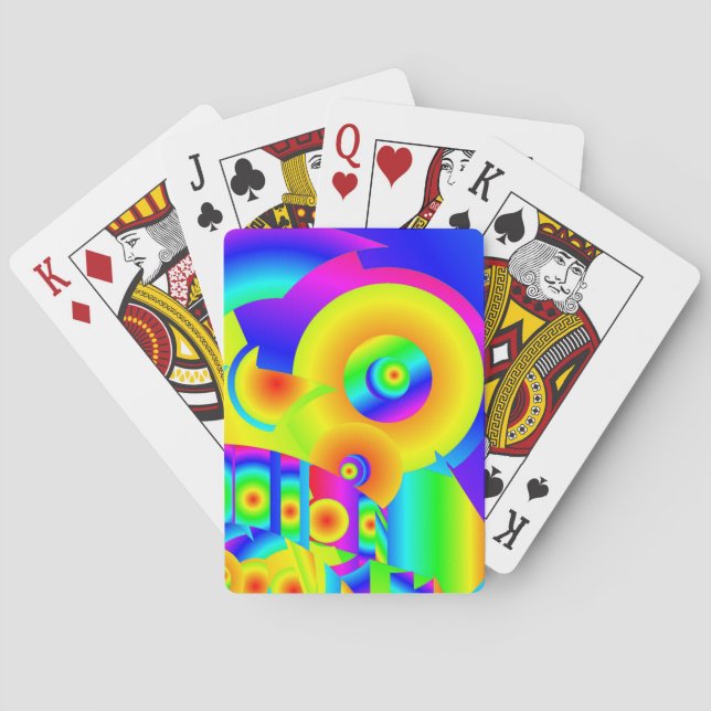 Abstrakte Sonnenblumen Spielkarten (Rückseite)