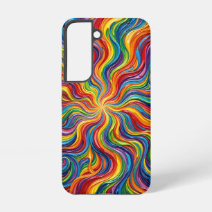 Abstrakte Sonnenexplosion Regenbogen Samsung Hülle Samsung Galaxy Hülle