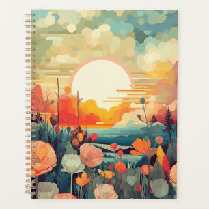 Abstrakte Sonnenlandschaft Planer