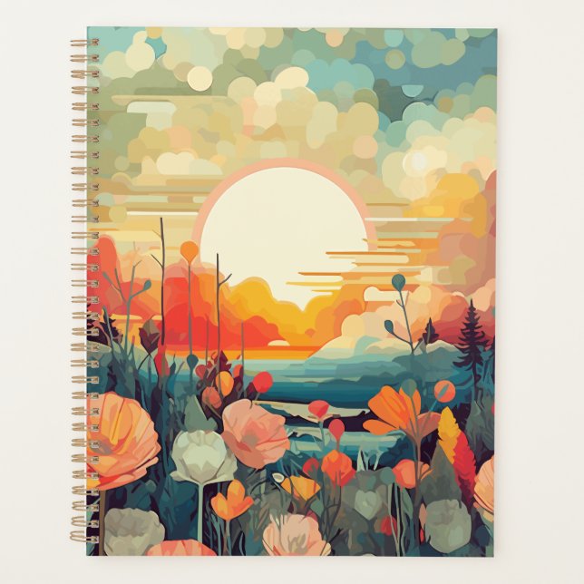 Abstrakte Sonnenlandschaft Planer (Vorderseite)