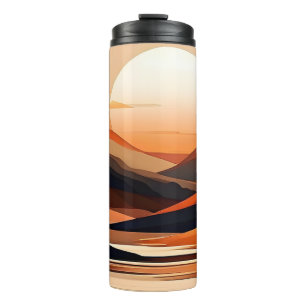 Abstrakte Sonnenlandschaft Thermosbecher
