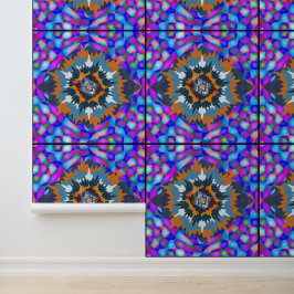 Abstrakte Sonnenschein Farbige Florale Mandala-Kun Tapete