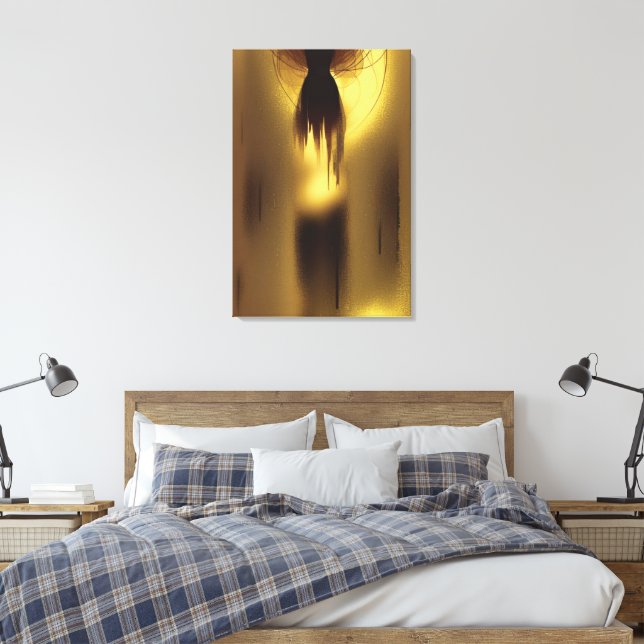 Abstrakte Soulless-Leinwand Leinwanddruck (Insitu (Schlafzimmer))