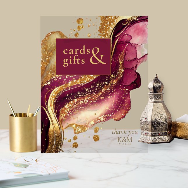 Abstrakte Sparkling Cards & Geschenke Roter Wein I Acrylschild (Von Creator hochgeladen)