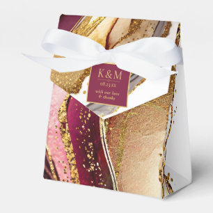 Abstrakte Sparkling Wedding Wine Red ID1018 Geschenkschachtel