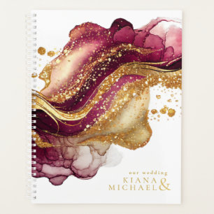 Abstrakte Sparkling Wedding Wine Red ID1018 Planer