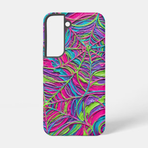 Abstrakte Spinnennetz-Spitze Neon Samsung Hüllen Galaxy Hülle