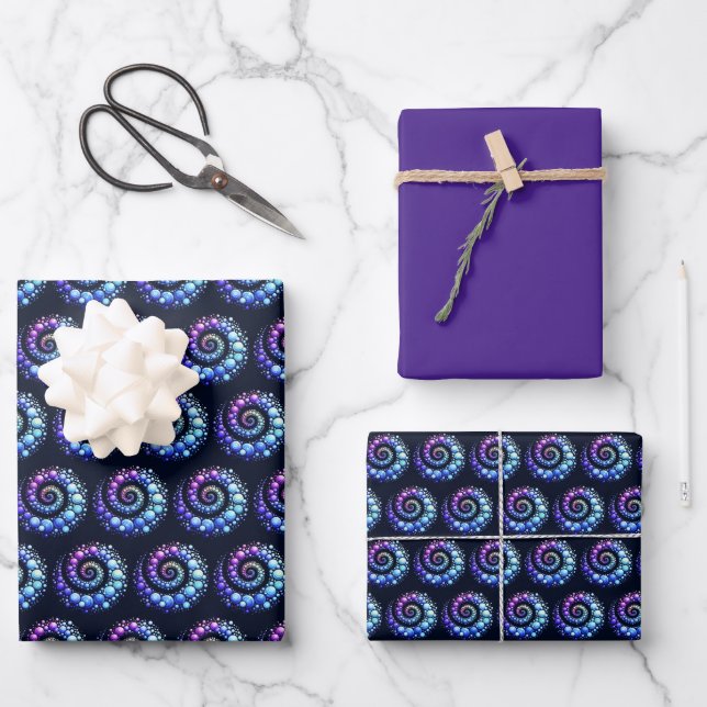 Abstrakte Spirale Geschenkpapier Set (Vorderseite)