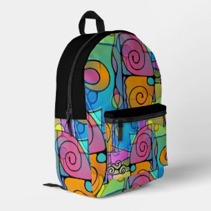 Abstrakte Spiralen der Energie - nahtloses Muster Bedruckter Rucksack