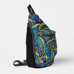 Abstrakte Spiralen der Energie - nahtloses Muster Crossbody Bag