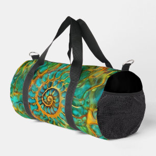 Abstrakte Spiralen der Energie - nahtloses Muster Duffle Bag