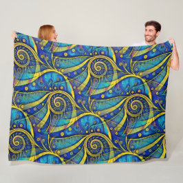 Abstrakte Spiralen der Energie - nahtloses Muster Fleecedecke