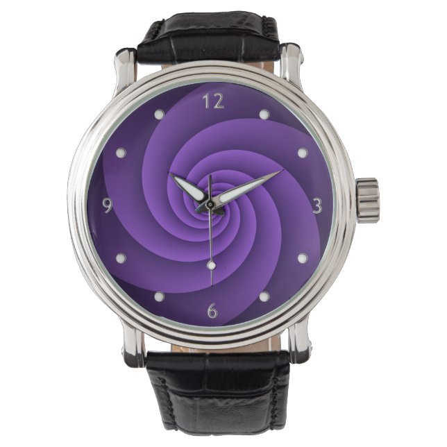 Abstrakte Spiralen IV Armbanduhr (Vorderseite)