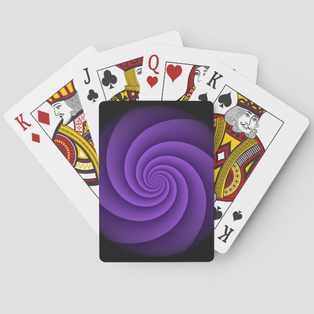 Abstrakte Spiralen IV Spielkarten (Rückseite)