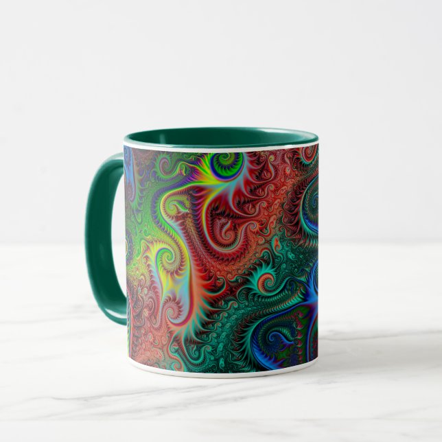 Abstrakte Spiralmuster Tasse (Vorderseite Links)
