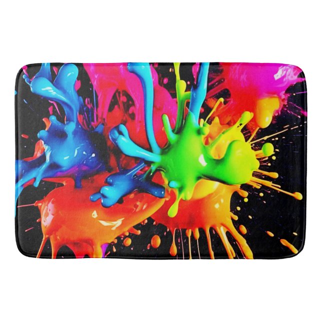 Abstrakte Splash Badematte (Vorderseite)