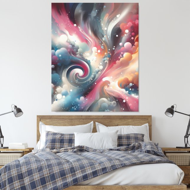 Abstrakte Spray Paint Leinwanddruck (Insitu (Schlafzimmer))
