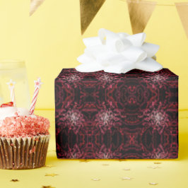 Abstrakte Sprenkelpunkte in Rosa und Rot Muster Geschenkpapier