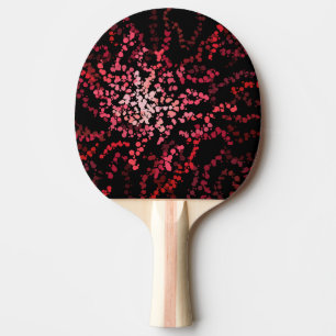 Abstrakte Sprenkelpunkte in Rosa und Rot Muster Tischtennis Schläger