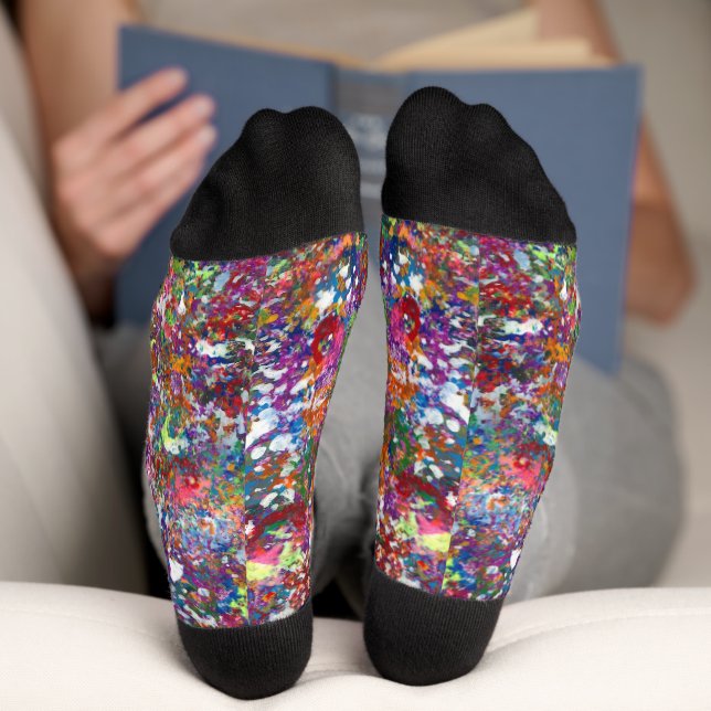 Abstrakte Spritzer Socken (Unterseite)