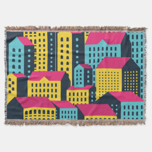 Abstrakte Stadtgebäude Landschaft Vintage Decke