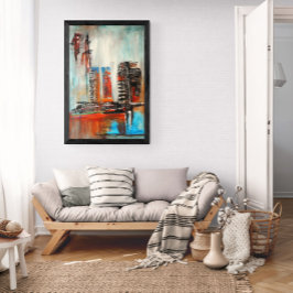 Abstrakte Stadtlandschaft  Poster