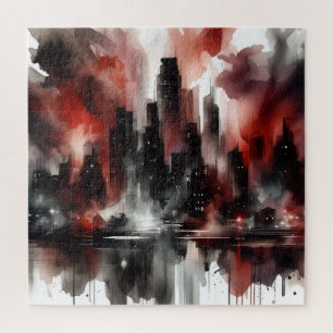 Abstrakte Stadtlandschaft Puzzle