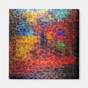 Abstrakte Stadtleuchten Magnet