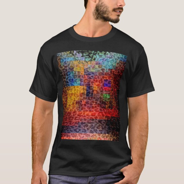 Abstrakte Stadtleuchten T-Shirt (Vorderseite)