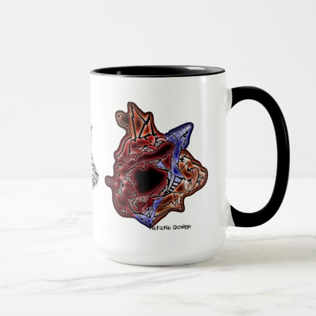 Abstrakte Stammes- Führer-Evolution der Kunst Tasse (Rechts)
