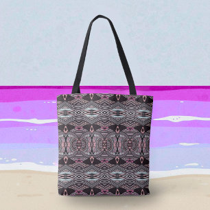 Abstrakte Stammes-Tasche 'Pink Tides'