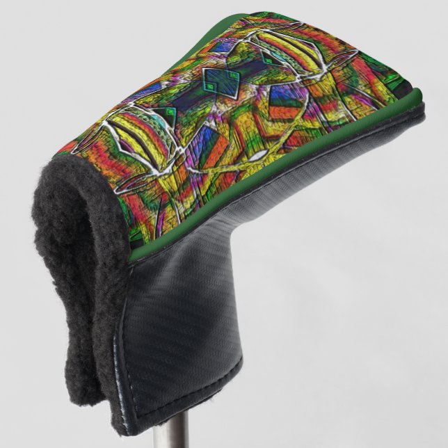 Abstrakte Stammesdesigns, geschnitzt Golf Headcover (3/4 Vorderseite)