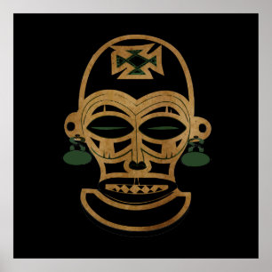 Abstrakte Stammhöhle zeichne Maske Poster