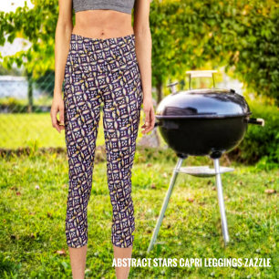 Abstrakte Sterne Capri Leggings