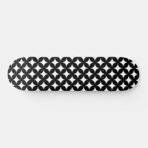 Abstrakte Sterne in Schwarz-Weiß-Skateboard Skateboard