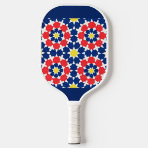 abstrakte Sterne und x gedruckt Pickleball Schläger