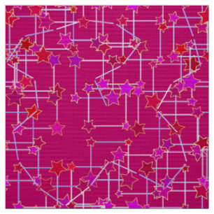 Abstrakte Sternenkonstellation, tiefes Fuchsia-Ros Stoff