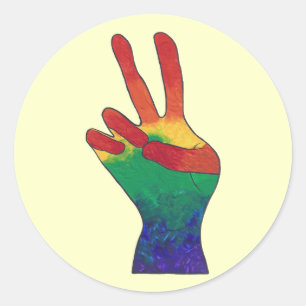 Abstrakte Sticker für Regenbogenhandschuhe