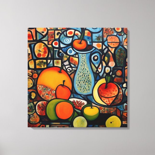 Abstrakte Stillleben Leinwand Kunst (Vorderseite)