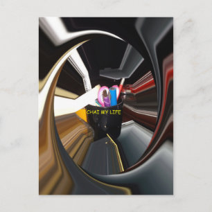 Abstrakte Stillleben Tee Tasse Büro Stationäre Kun Postkarte