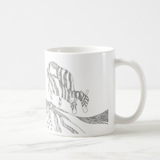 Abstrakte Stockfigur individuell bedruckter Tasse