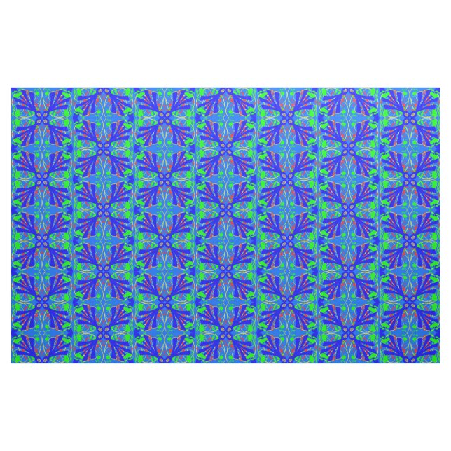 Abstrakte Stoffe in Blau und Grün der Blume (Fat Quarter (45,7 x 55,9 cm))