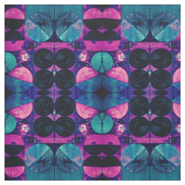 Abstrakte Stoffe in Rosa und Blau 369 (Muster)