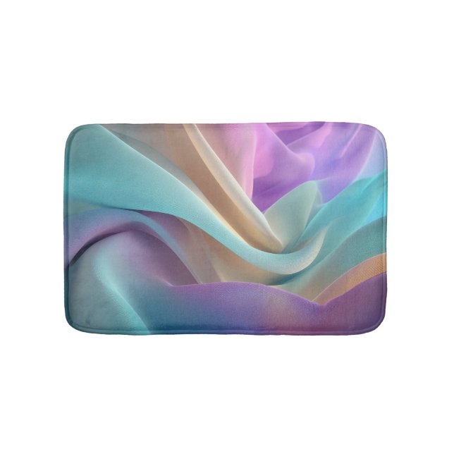 Abstrakte Stofftextur in Pastellfarben Badematte (Vorderseite)