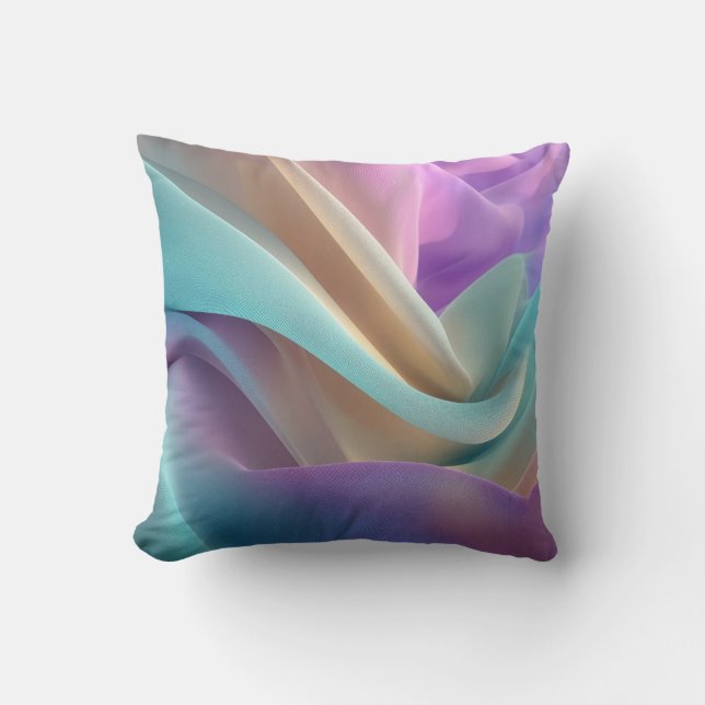 Abstrakte Stofftextur in Pastellfarben Kissen (Vorderseite)