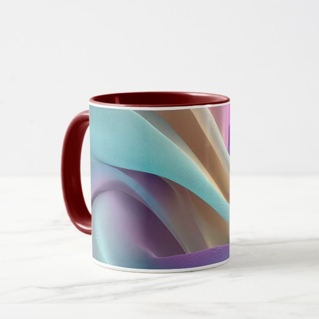 Abstrakte Stofftextur in Pastellfarben Tasse (Vorderseite Links)