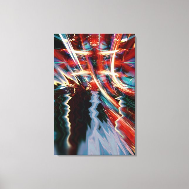 Abstrakte Storm Art Wrapped Canvas Leinwanddruck (Vorderseite)